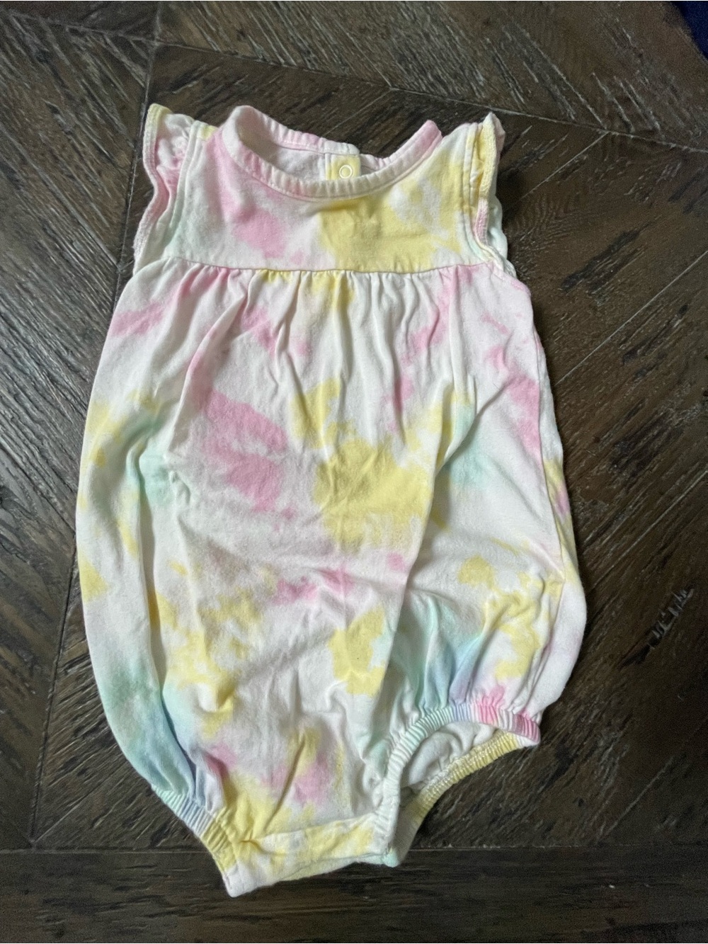 Old Navy Pastel Tie-Dye Sleeveless Baby Romper